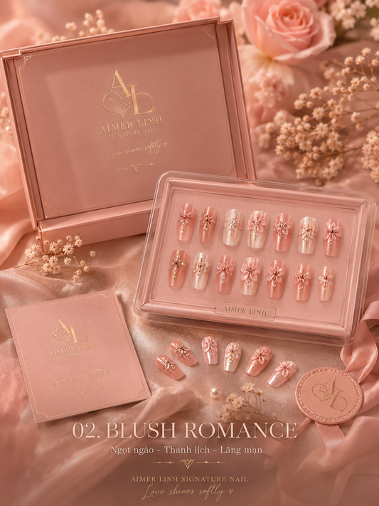Blush Romance Bow Press-On Nails