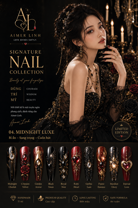 Midnight Luxe Noir Press-On Nails