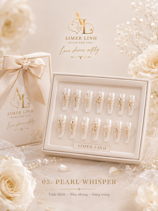Pearl Whisper Bridal Press-On Nails