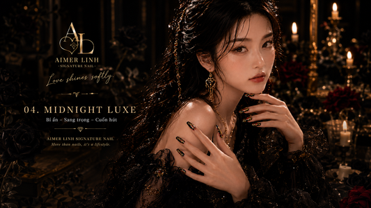 Midnight Luxe press-on nail collection artwork