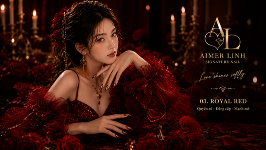 Royal Red press-on nail collection artwork